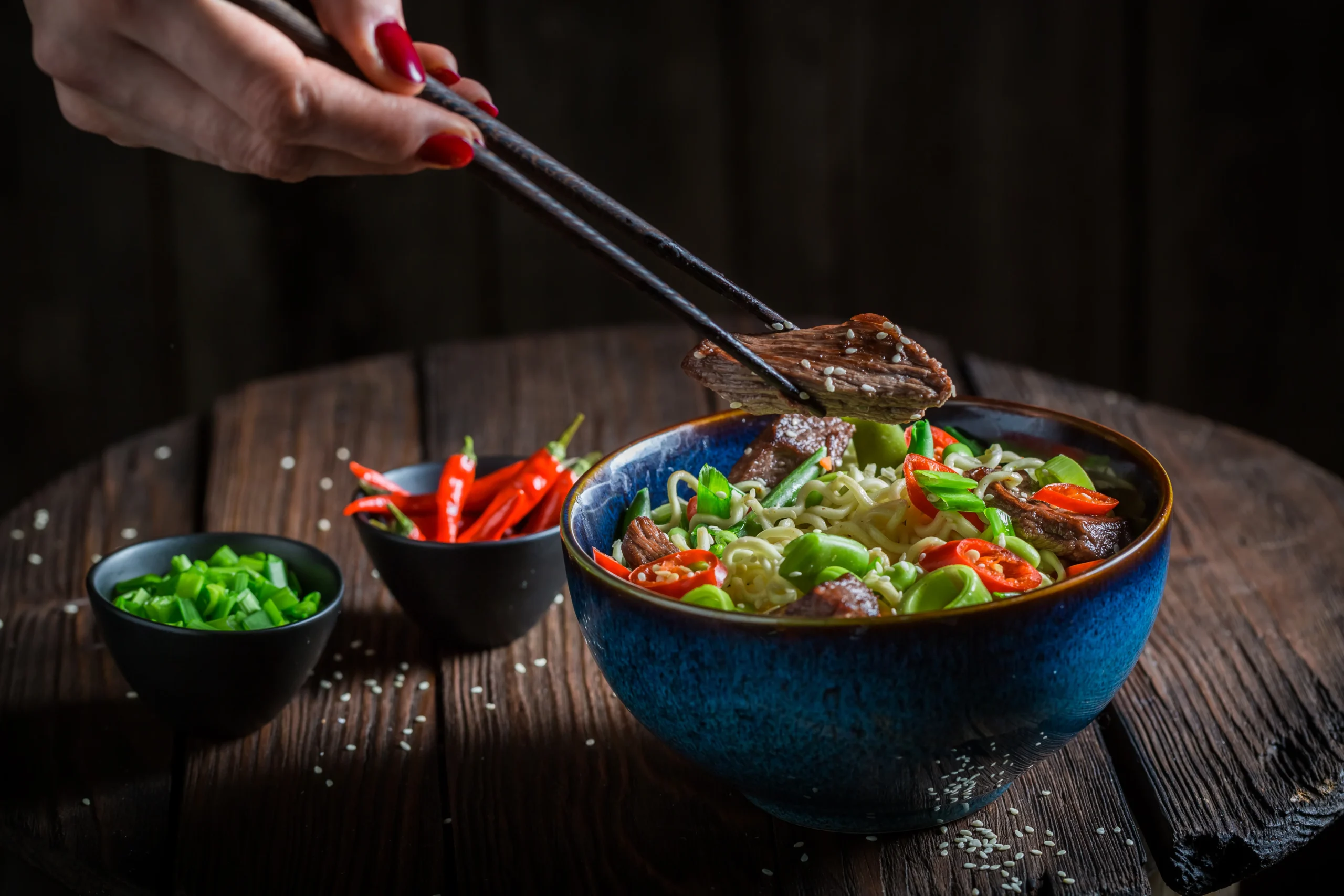 delicious asian noodle with vegetables and beef 2023 11 27 04 51 40 utc scaled Are Ramen Noodles OK for Keto ? A Comprehensive Guide