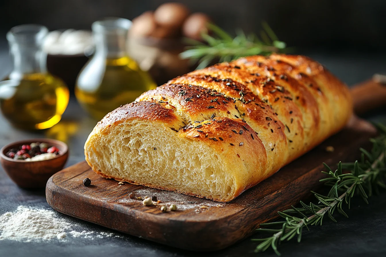 Artisan Italian Bread on a Cutting Board