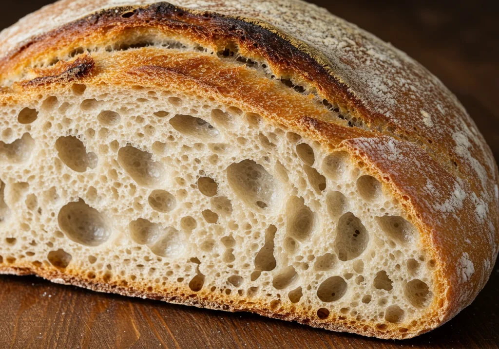 Is Artisan Italian Bread Just White Bread? 2 Close-Up of Artisan Italian Bread Crust and Crumb