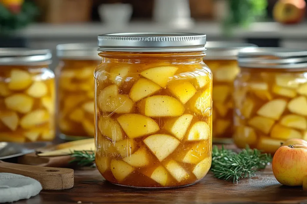 What Can I Use to Thicken Apple Pie Filling for Canning? 7 A jar of canned apple pie filling