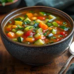 What Gives Vegetable Soup That Depth of Flavor? Expert Tips 7 A steaming bowl of hearty vegetable soup with fresh vegetables