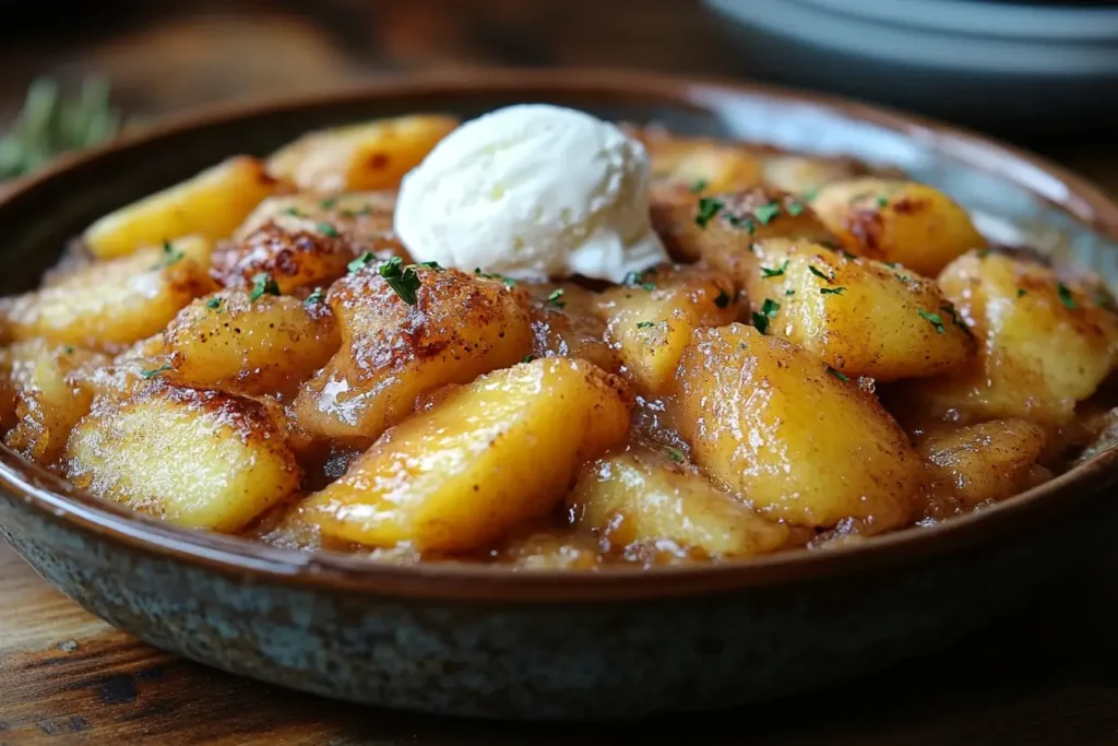 How Much Charcoal for a Dutch Oven Cobbler? Tips & Recipe 9 Peach cobbler served with vanilla ice cream on rustic plates