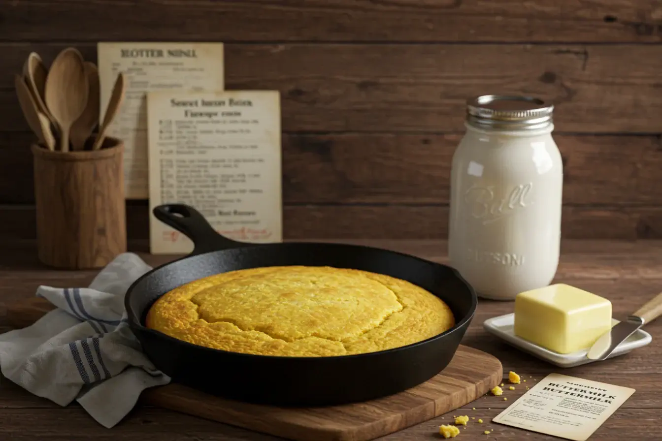 Why Do Southerners Not Put Sugar in Cornbread? The Real Reason Behind This Southern Tradition 6 Traditional Southern cornbread in a cast-iron skillet