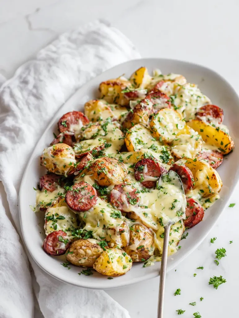 Cheesy Ranch Potatoes with Smoked Sausage 4 Cheesy Ranch Potatoes and Smoked Sausage article