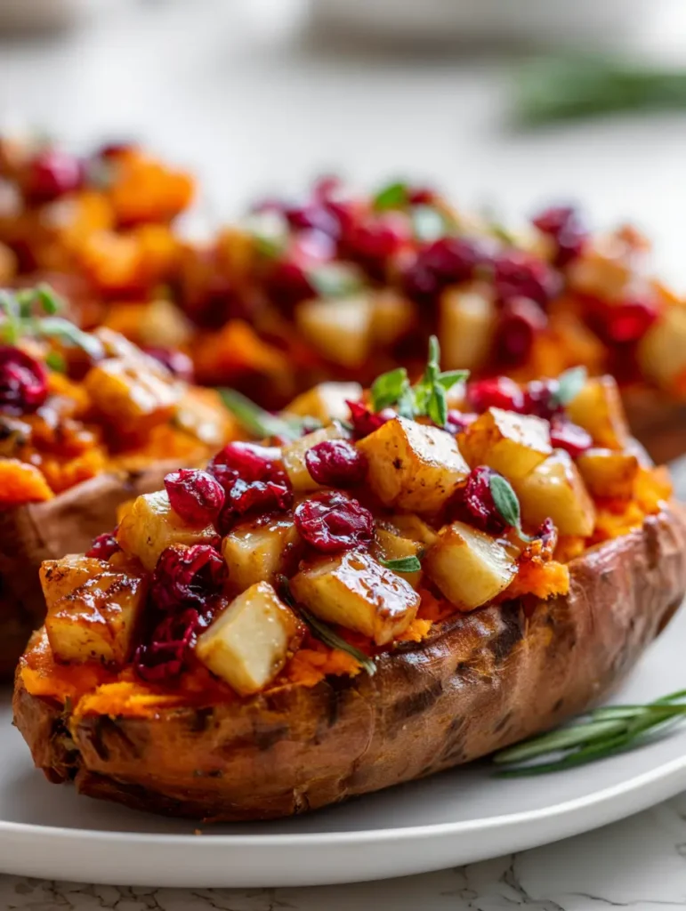Cranberry Apple Twice-Baked Sweet Potatoes 4 Cranberry Apple Twice-Baked Sweet Potatoes Article