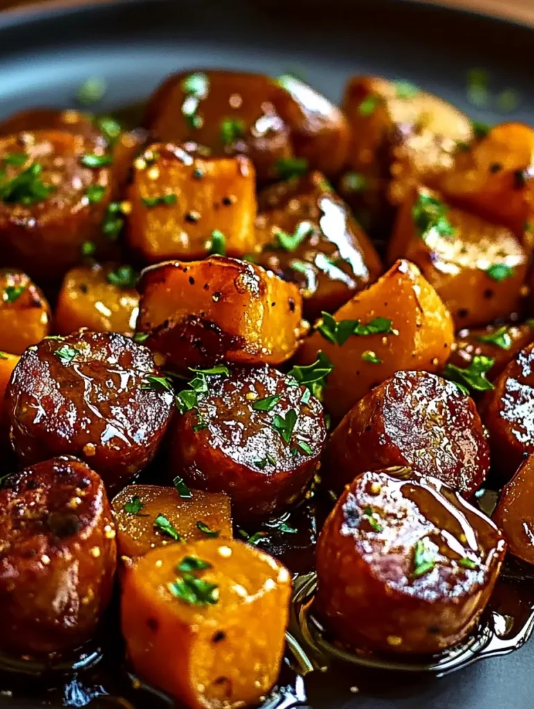 Honey Garlic Sausage and Sweet Potatoes 4 Honey Garlic Sausage and Sweet Potatoes Article