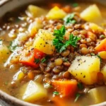 Lentil and Potato Soup 5 Lentil and Potato Soup featured
