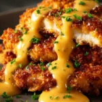 Pretzel Chicken with Mustard-Cheddar Sauce 5 Pretzel Chicken with Mustard-Cheddar Sauce Article