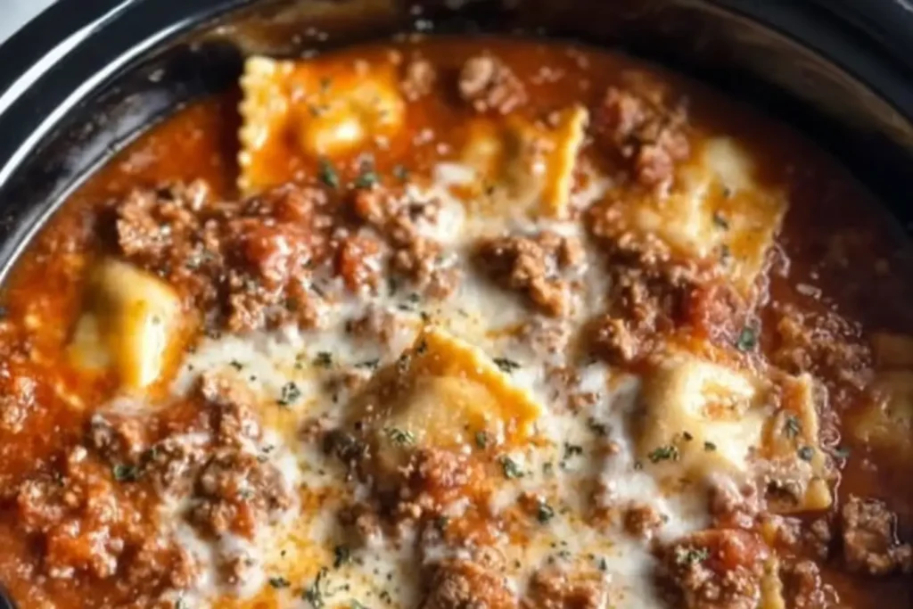 Ravioli Lasagna In Crockpot
