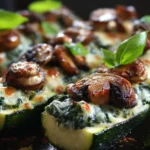 Spinach Mushroom Ricotta Zucchini Boats 5 Spinach Mushroom Ricotta Zucchini Boats featured