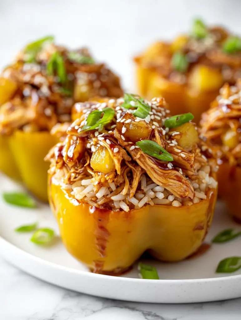 Teriyaki Pineapple Chicken Rice Stuffed Peppers 4 Teriyaki Pineapple Chicken Rice Stuffed Peppers article