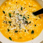 Steaming golden Italian Penicillin Soup garnished with parsley and pepper in a shallow bowl, perfect as a homemade soup recipe within easy soup recipes, easy soups, and healthy soup recipes.