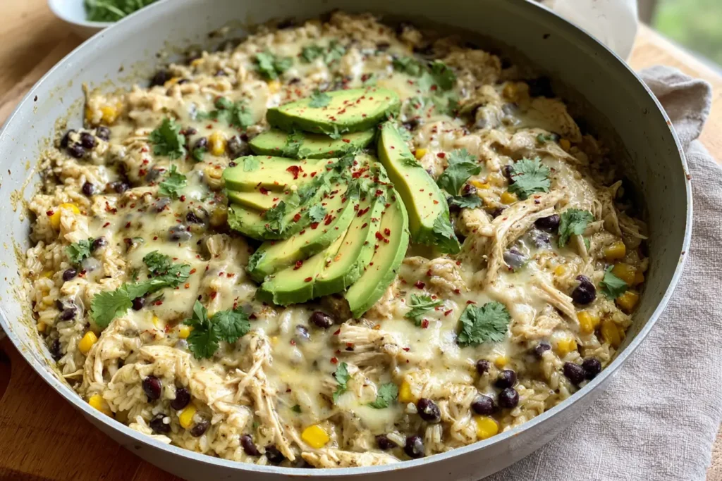 Salsa Verde Chicken & Rice Skillet Featured