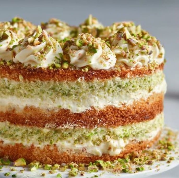 Pistachio Dacquoise Cake