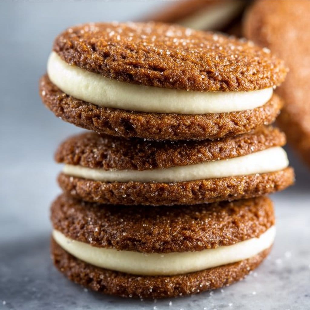 Ginger Molasses Sandwich Cookies