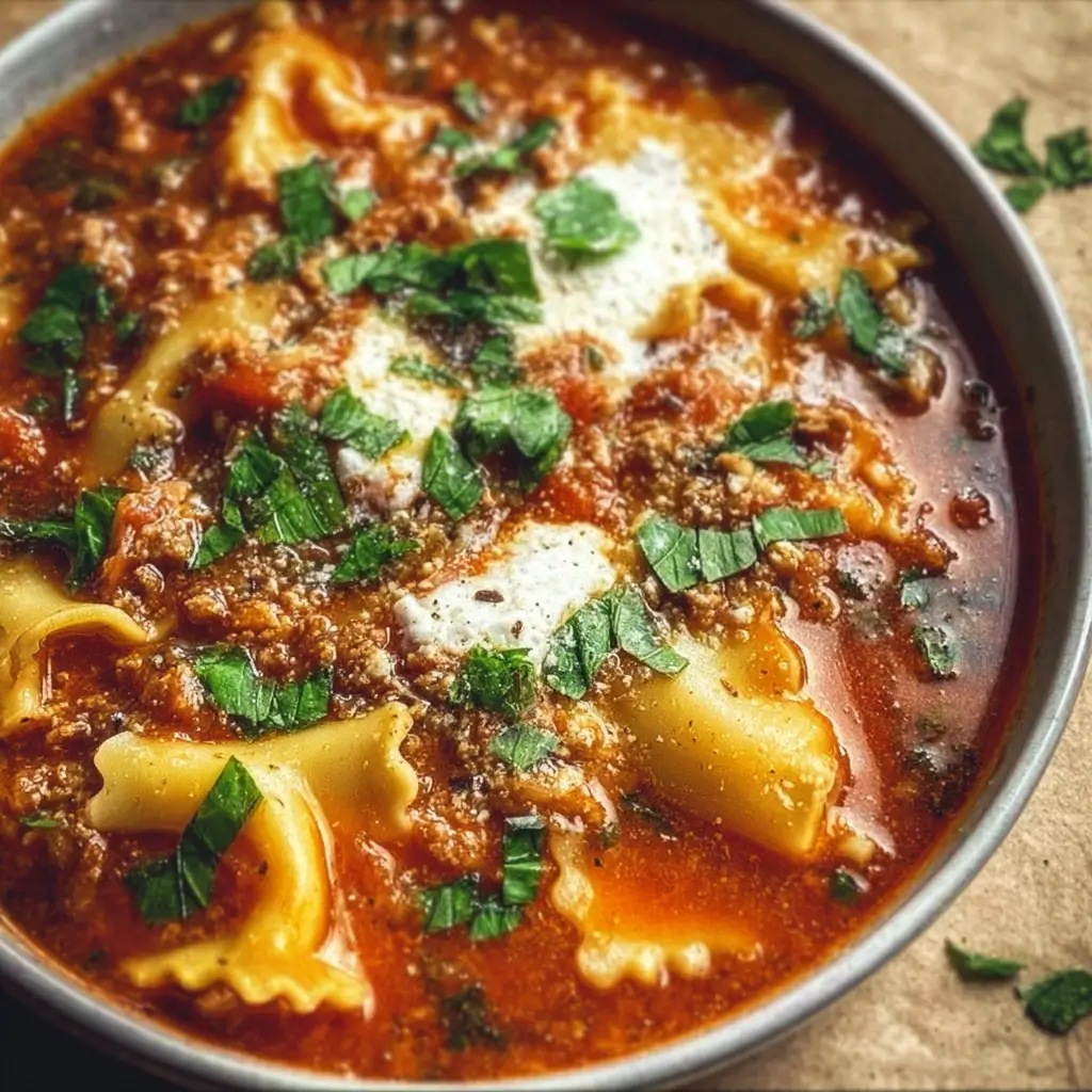 Crockpot Lasagna Soup 