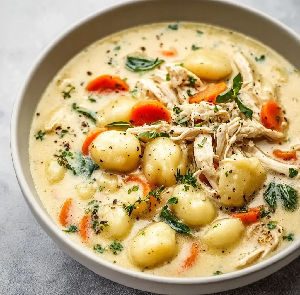 Healthy Rotisserie Chicken Gnocchi Soup