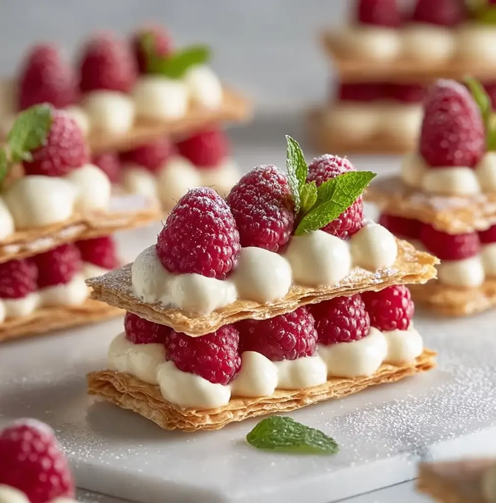 Raspberry Cream Napoleons 4 Raspberry Cream Napoleons