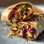 Thai Chicken Wrap with Crunchy Asian Slaw