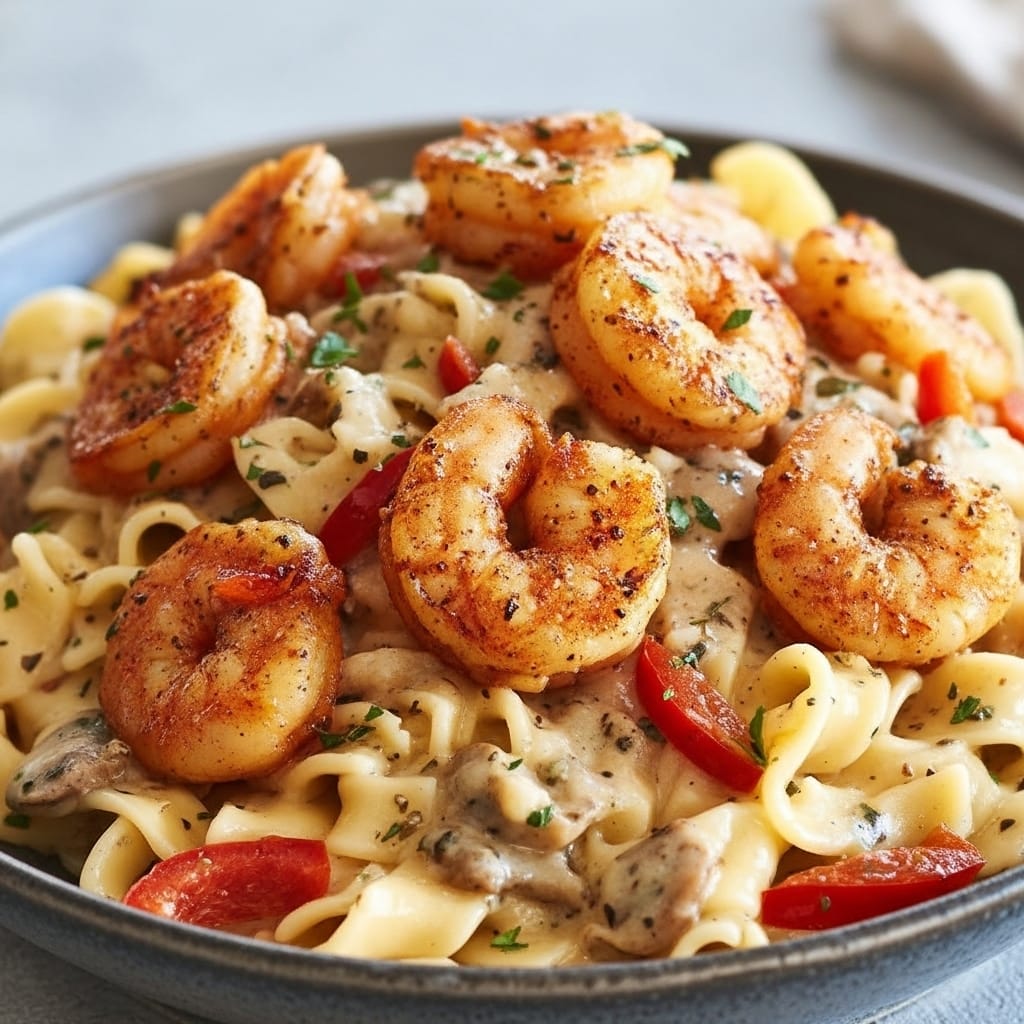 Blackened Shrimp Stroganoff