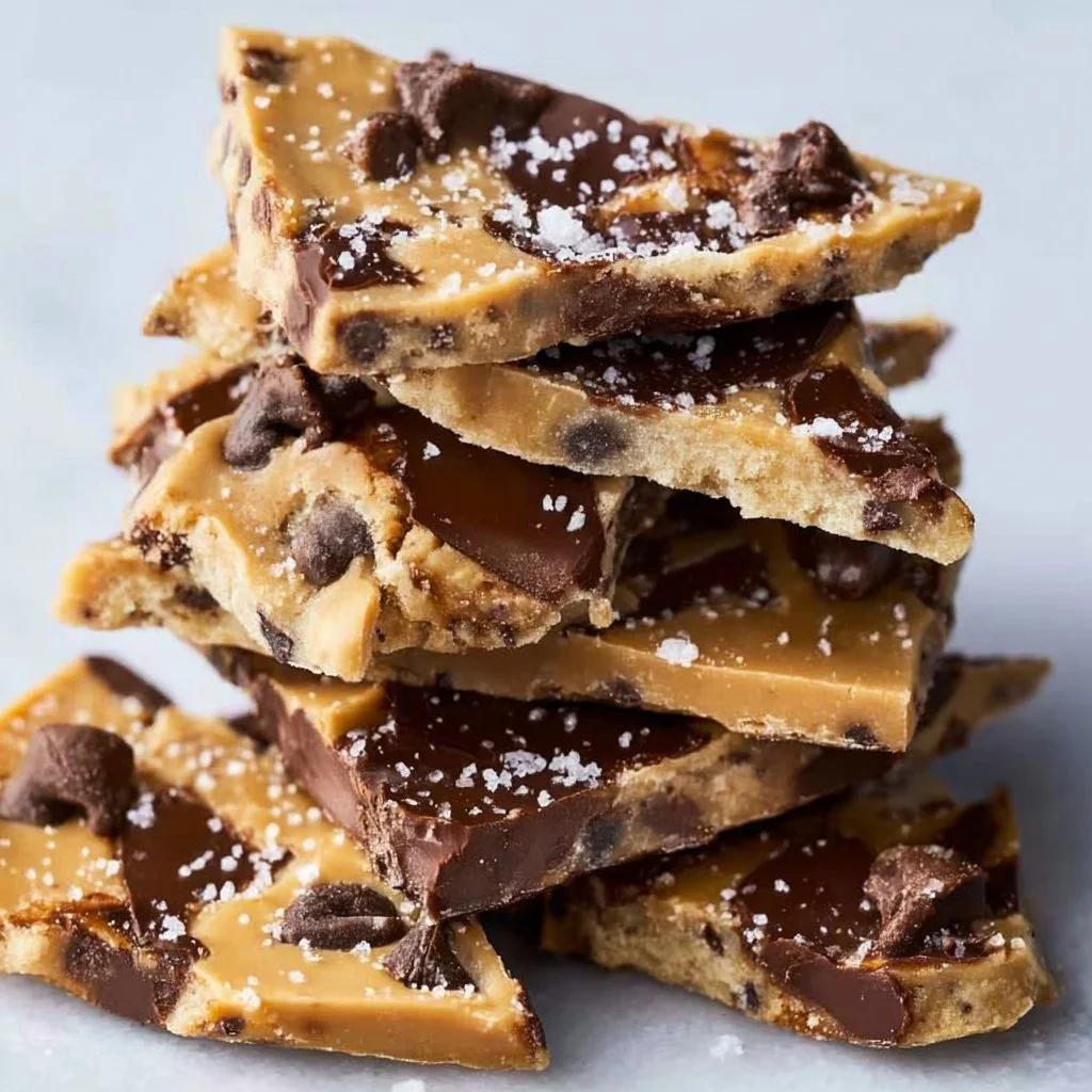 Healthy cookie dough bark made with nutritious ingredients for guilt-free snacking.