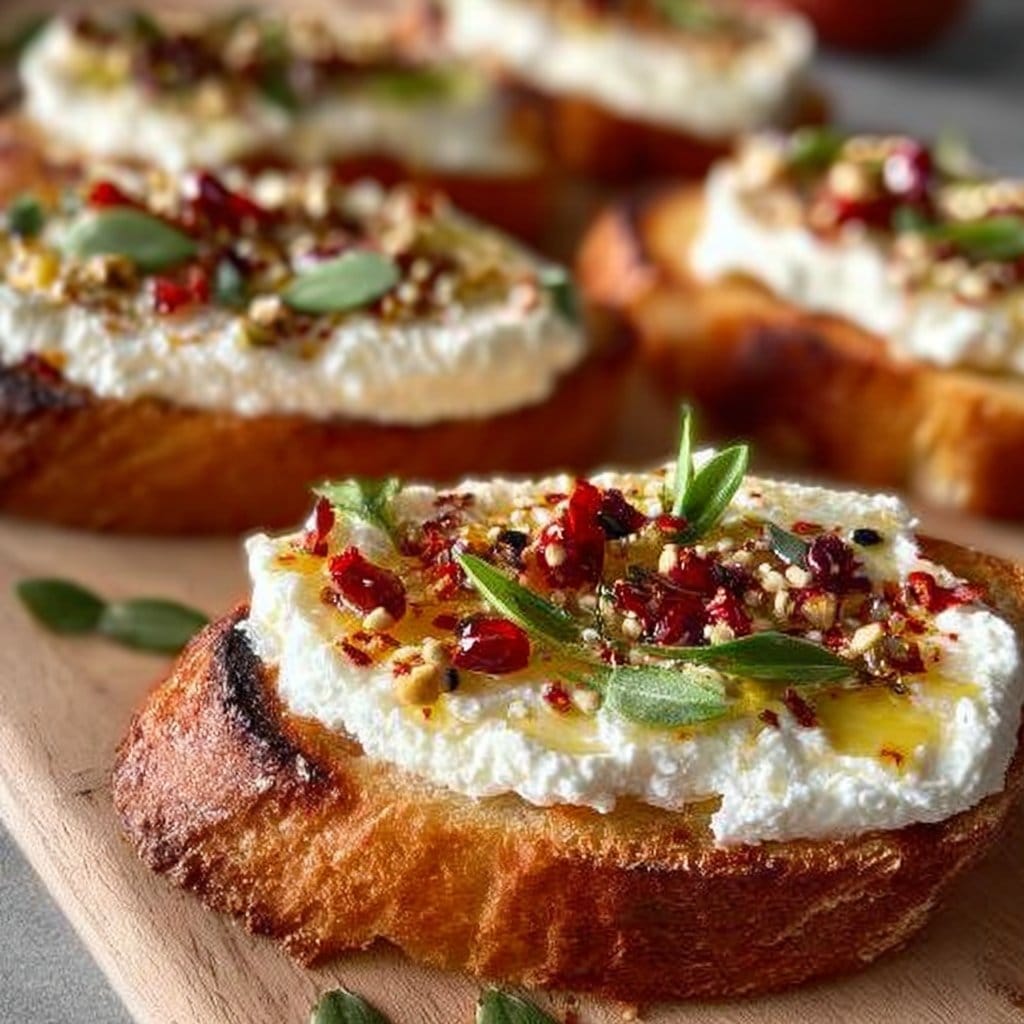 image 14 Sweet and Spicy Whipped Feta Crostini