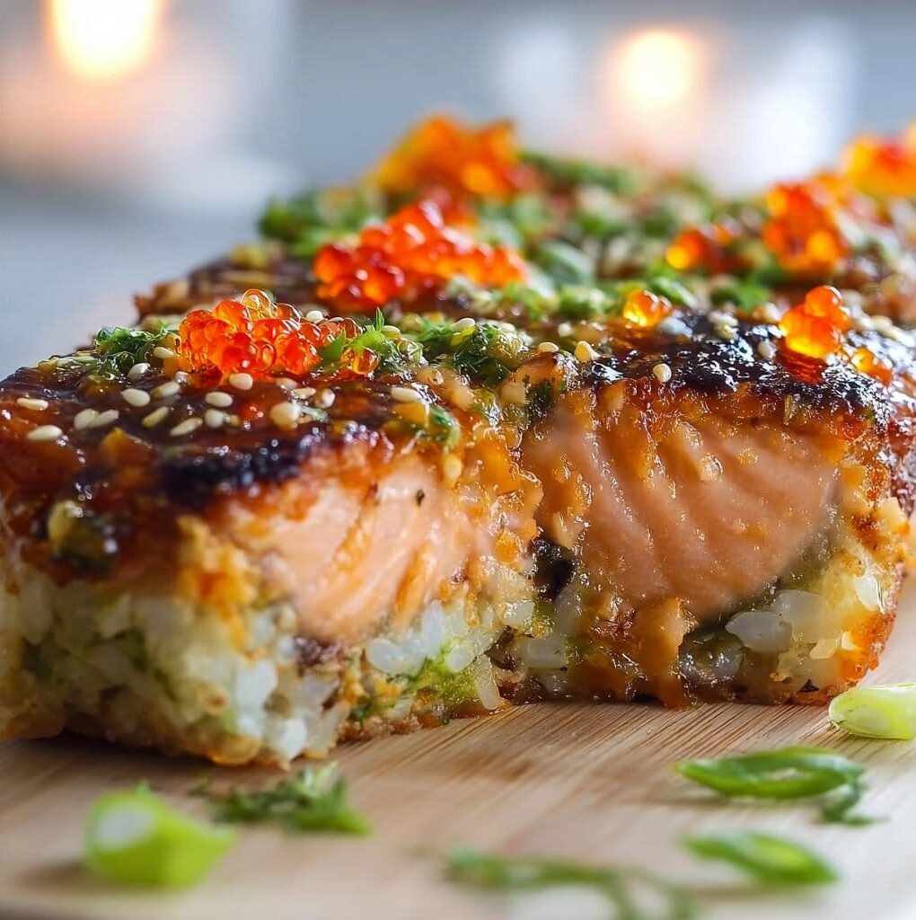image 7 e1763975506579 Spicy Salmon Sushi Bake Recipe