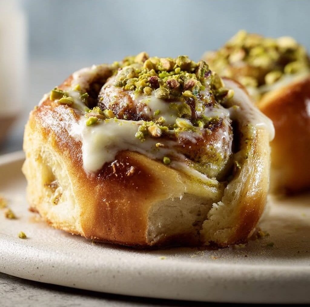 image e1763320207504 Small Batch Pistachio Cream Cinnamon Rolls