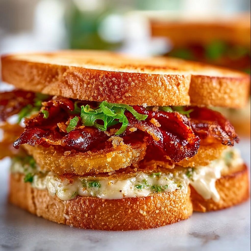 Crunchy Fried Green Tomato BLT Sandwich