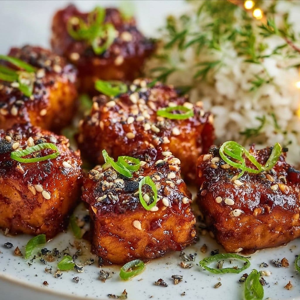 Honey Garlic Salmon Bites 4 Honey Garlic Salmon Bites