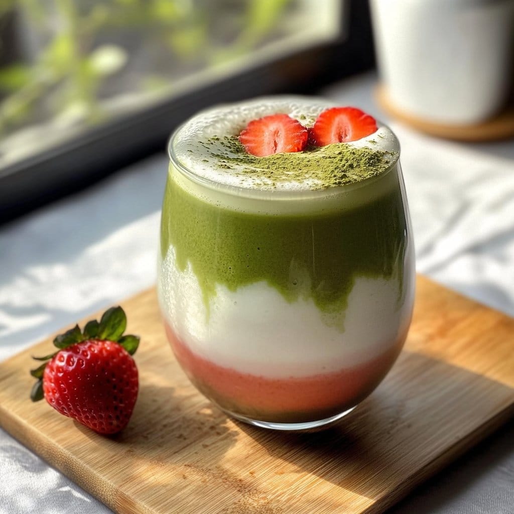Strawberry Matcha Latte