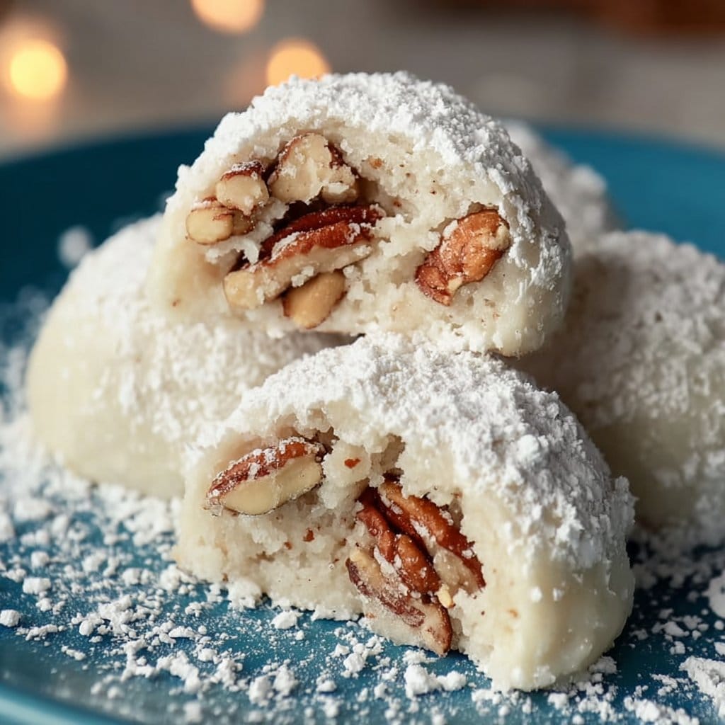 Buttery Pecan Snowball Cookies
