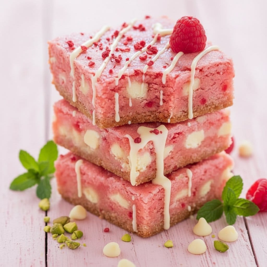 Strawberry Cake Mix Brownies