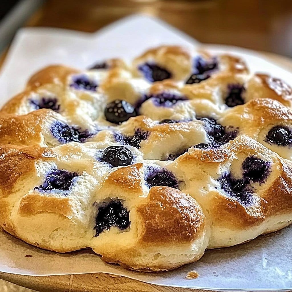 Cottage Cheese Blueberry Cloud Bread