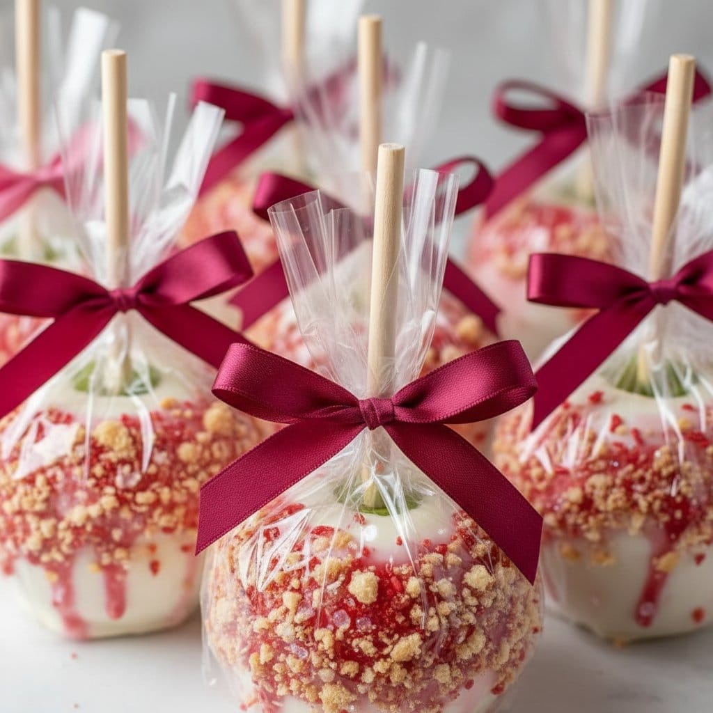 Strawberry Shortcake Candy Apples