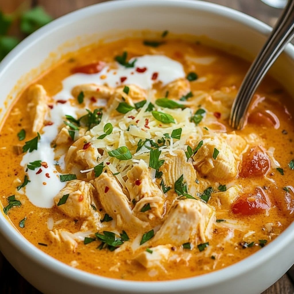 Crock Pot Creamy Chicken Parmesan Soup 4 Crock Pot Creamy Chicken Parmesan Soup