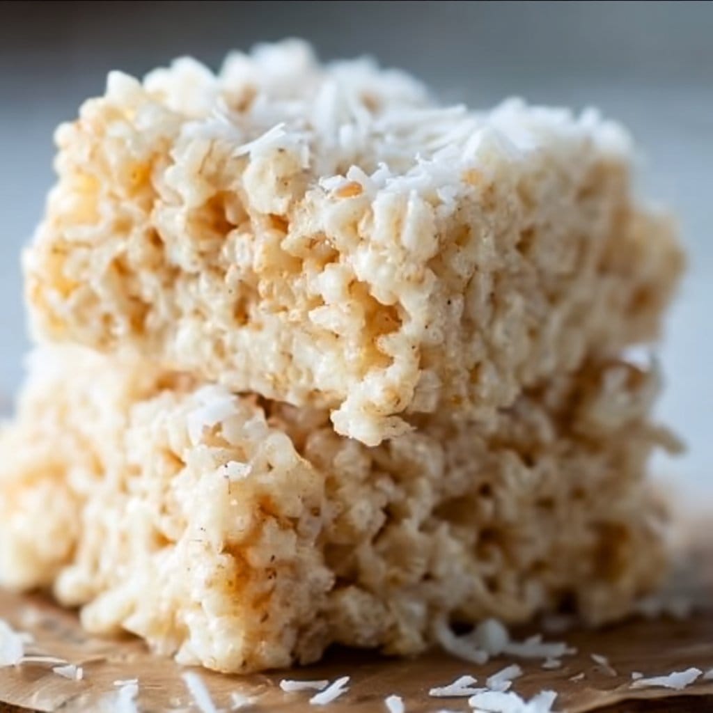 Coconut Rice Krispy Treats 4 Coconut Rice Krispy Treats