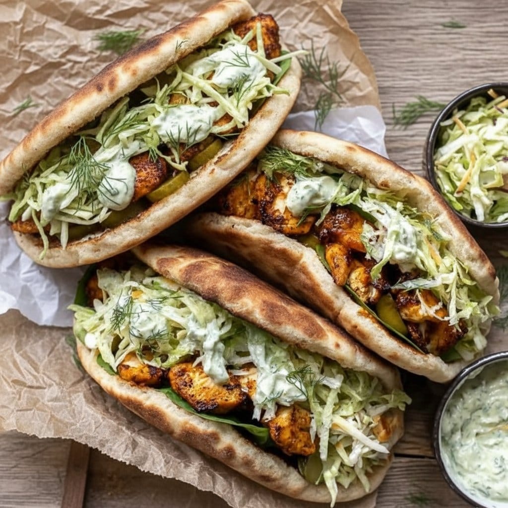 Sheet Pan Chicken Pitas with Herby Ranch