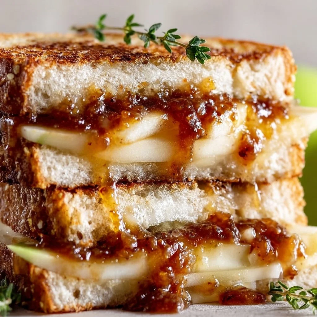 Apple Butter Brie Grilled Cheese
