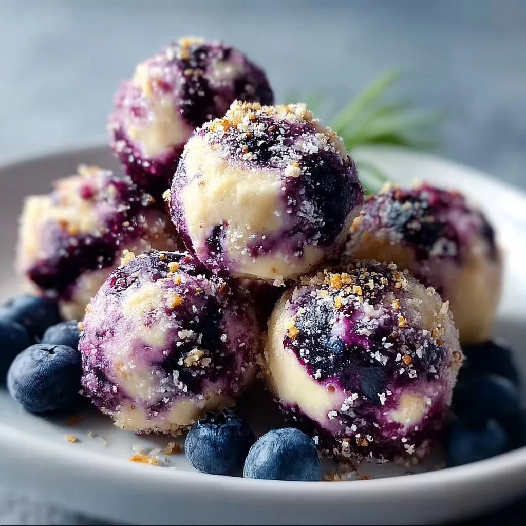 Blueberry Cheesecake Protein Bites 4 Blueberry Cheesecake Protein Bites