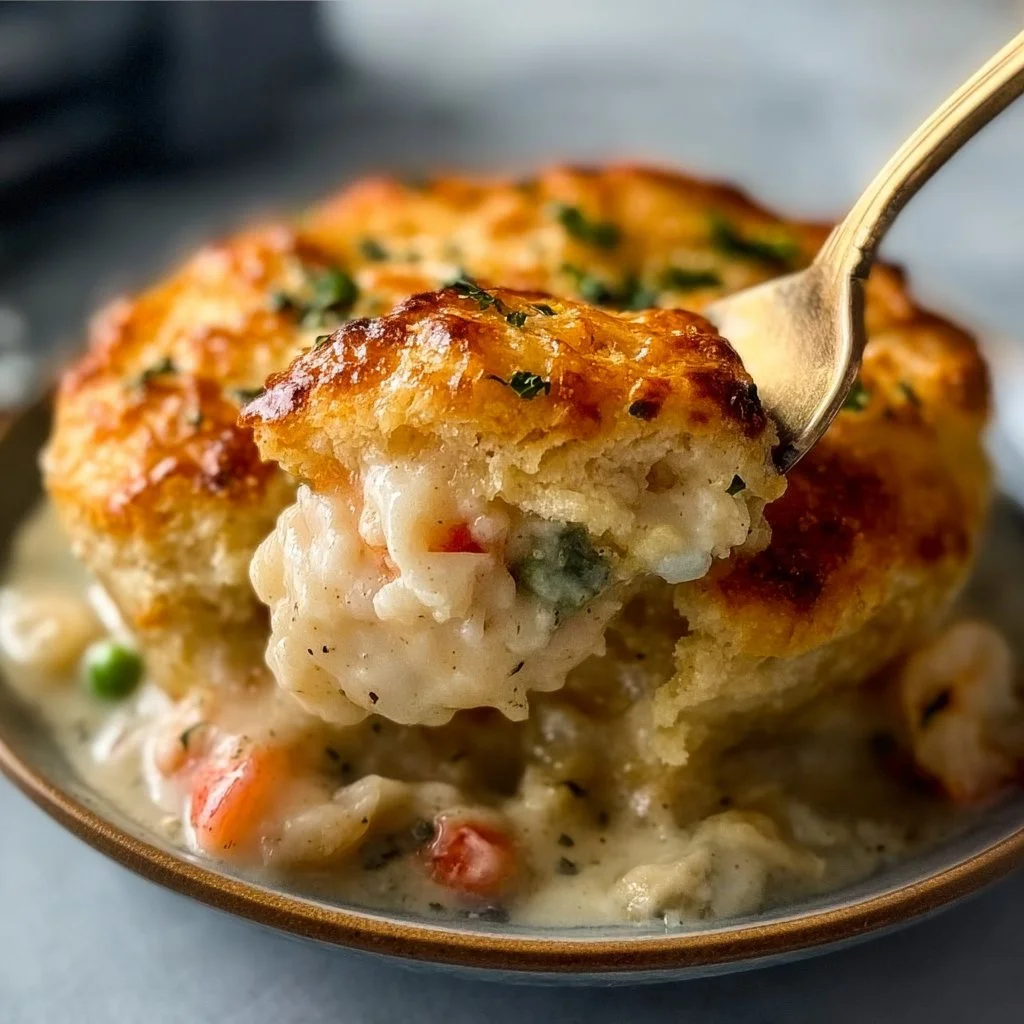 Cheddar Bay Biscuit Seafood Pot Pie: An Incredible Ultimate Comforting Classic 3 Cheddar Bay Biscuit Seafood Pot Pie served hot in a cozy kitchen setting