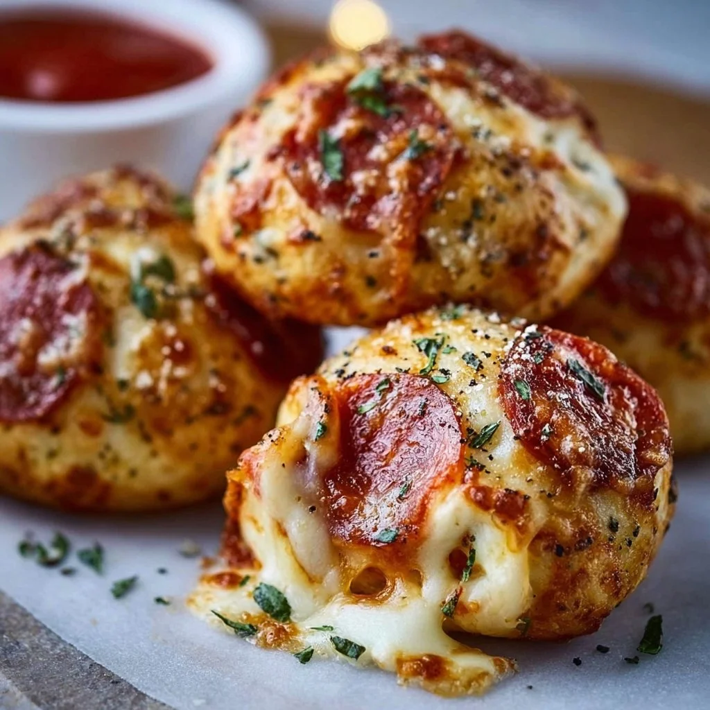 Cheesy Pepperoni Pizza Bombs
