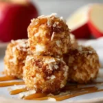 Cinnamon Apple Cottage Cheese Bites served on a plate with a sprinkle of cinnamon.