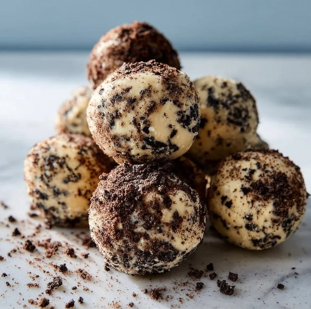 Cream Cheese Oreo Protein Balls: Healthy, tasty snack packed with protein.