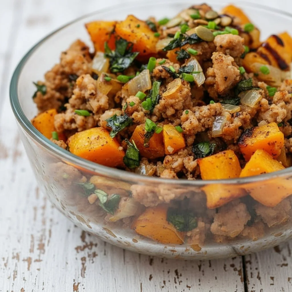 Easy Roasted Butternut Squash with Ground Turkey 4 Easy Roasted Butternut Squash with Ground Turkey
