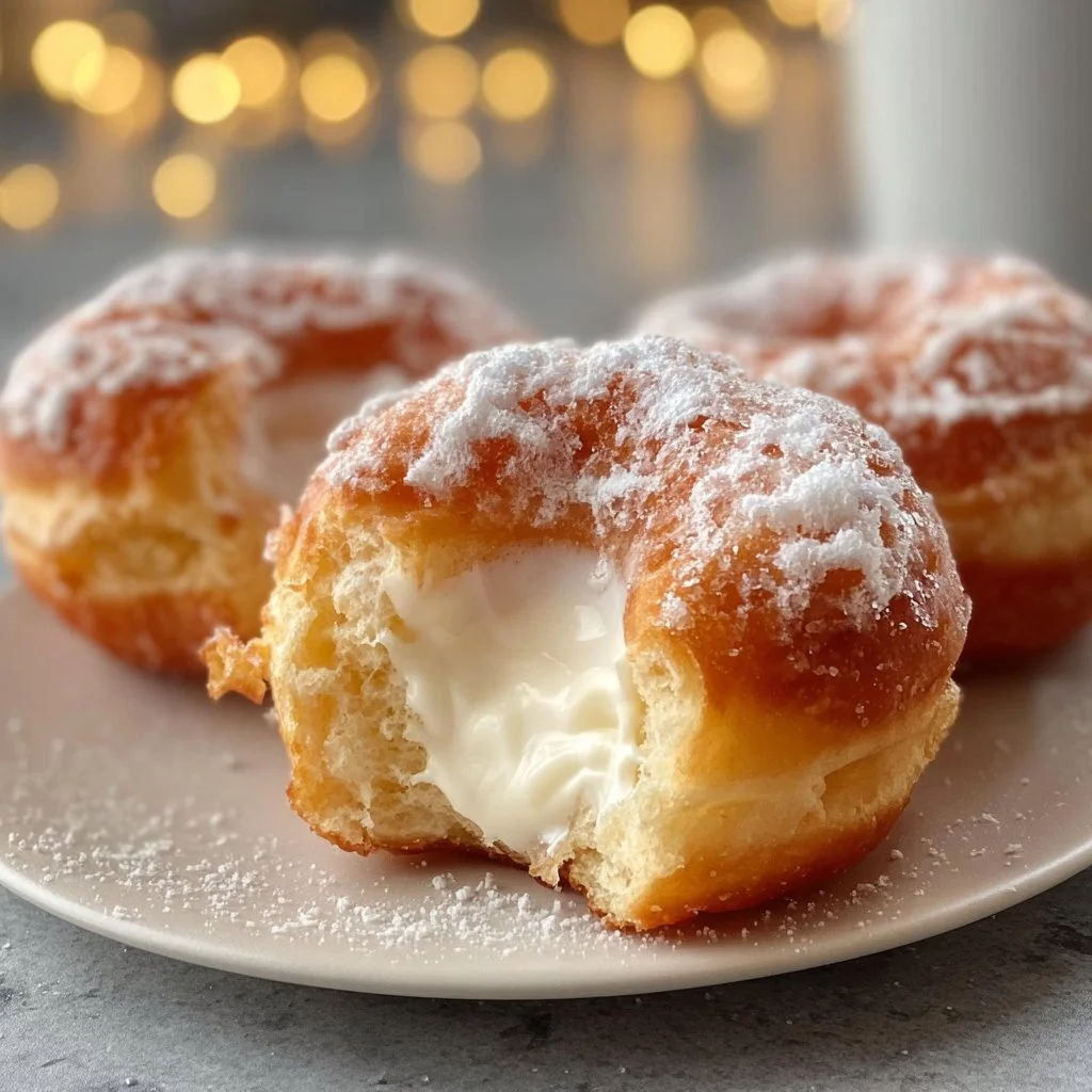 Fluffy Korean Milk Cream Donuts