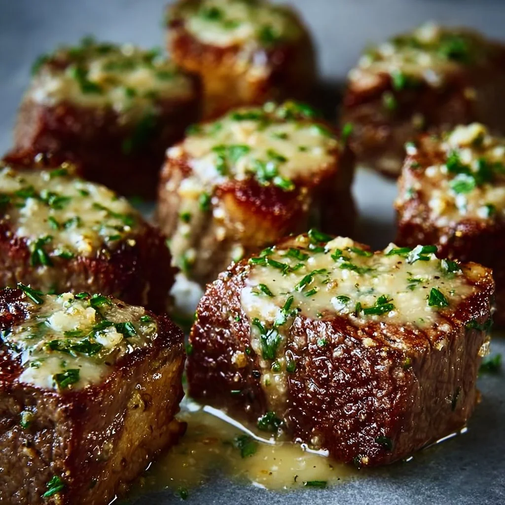 Garlic Butter Parmesan Steak Bites