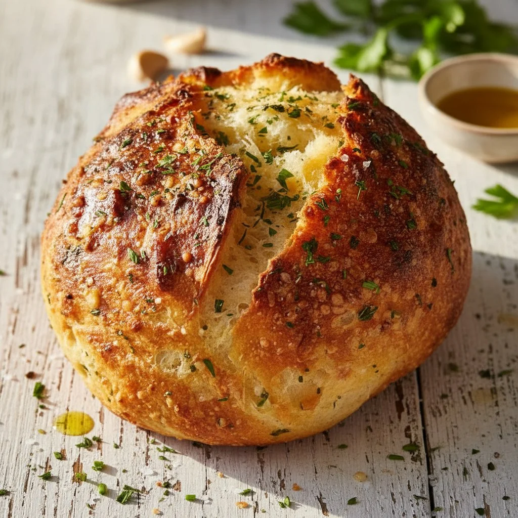 Garlic Herb Dutch Oven Bread 4 Garlic Herb Dutch Oven Bread
