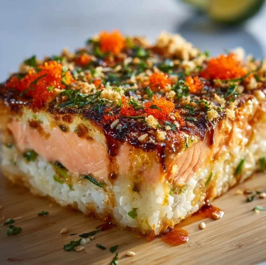 image 25 e1769082304442 Spicy Salmon Sushi Bake Recipe