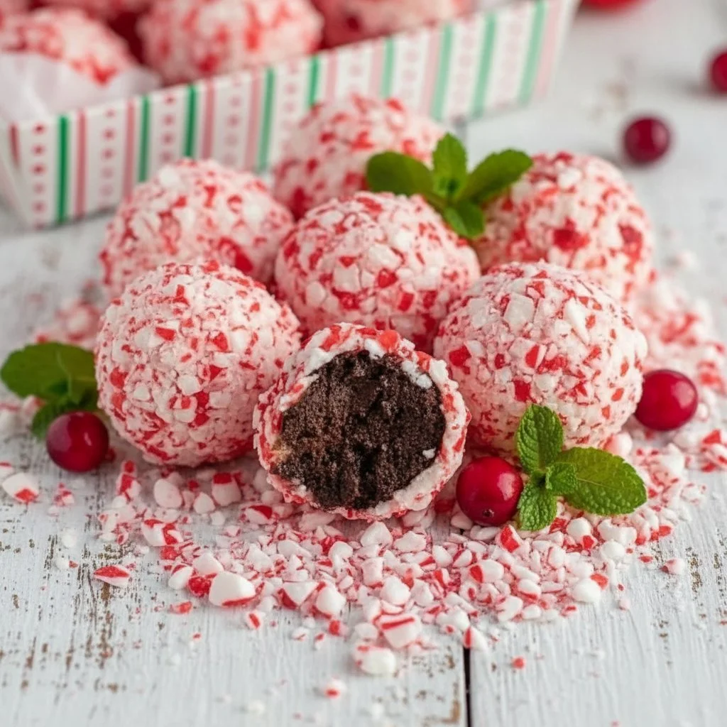 Peppermint Oreo Balls for Christmas dessert recipe